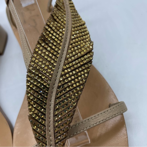 Lola Cruz Rhinestone Feather Sandal - Picture 7 of 10